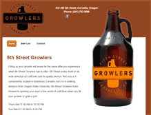 Tablet Screenshot of 5thstreetgrowlers.com